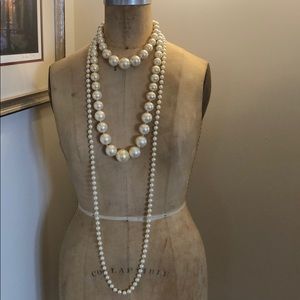 Collection of 3 faux pearl necklaces